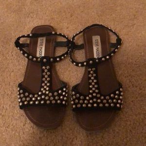 Steve Madden Black Studded Sandals size 6